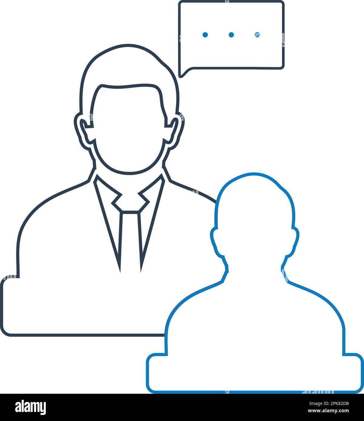 Business Meeting Icon.Line style vector EPS. Stock Vector
