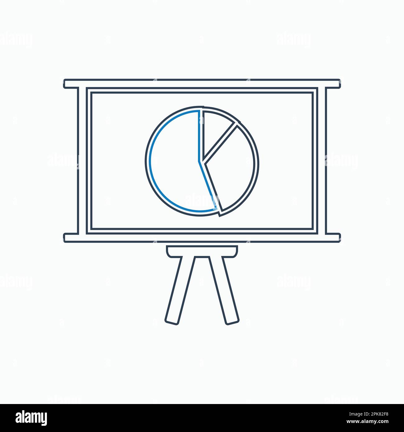 Business presentation icon. Line style vector EPS. Stock Vector