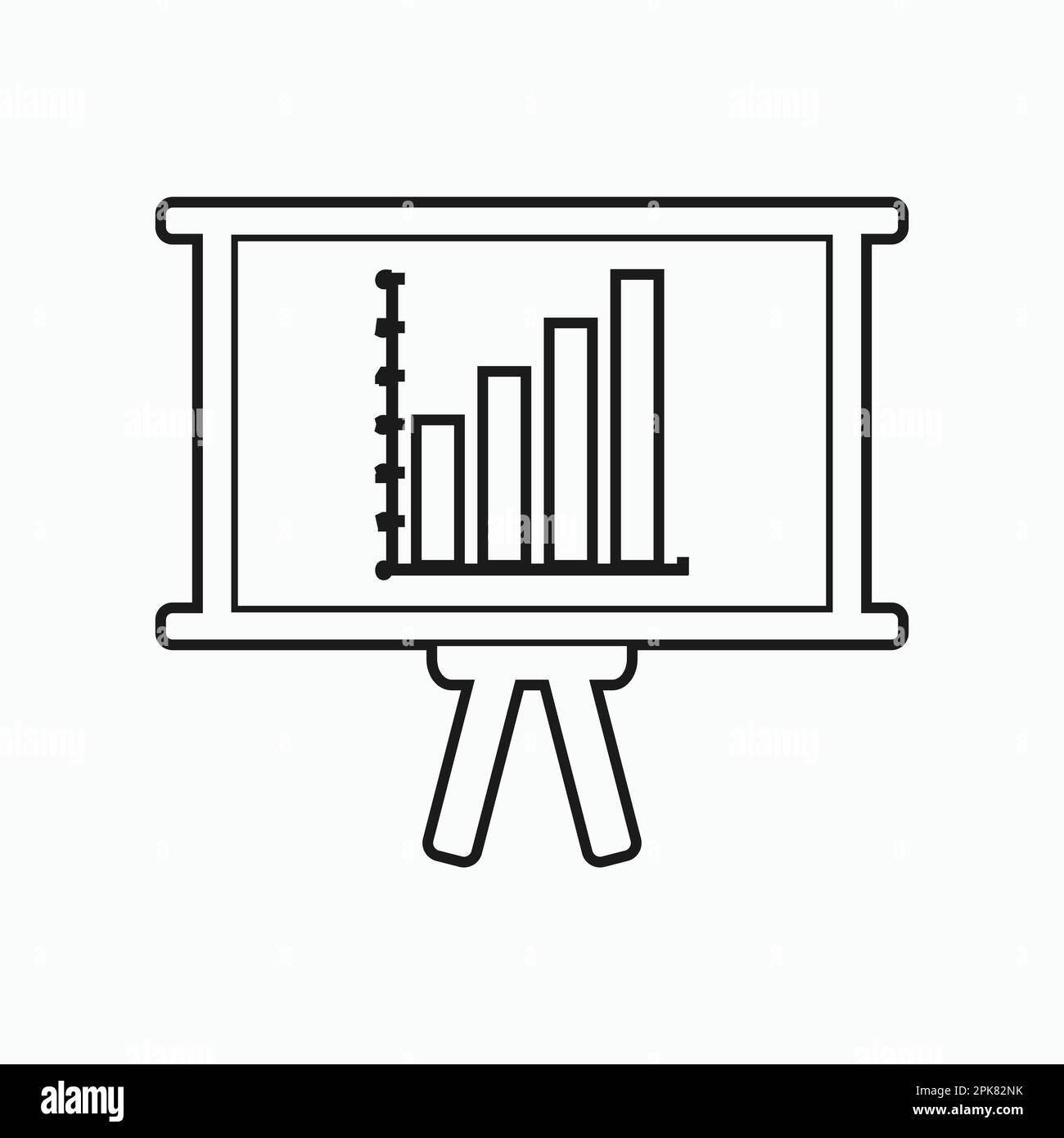 Business presentation icon. Line style vector EPS Stock Vector Image ...