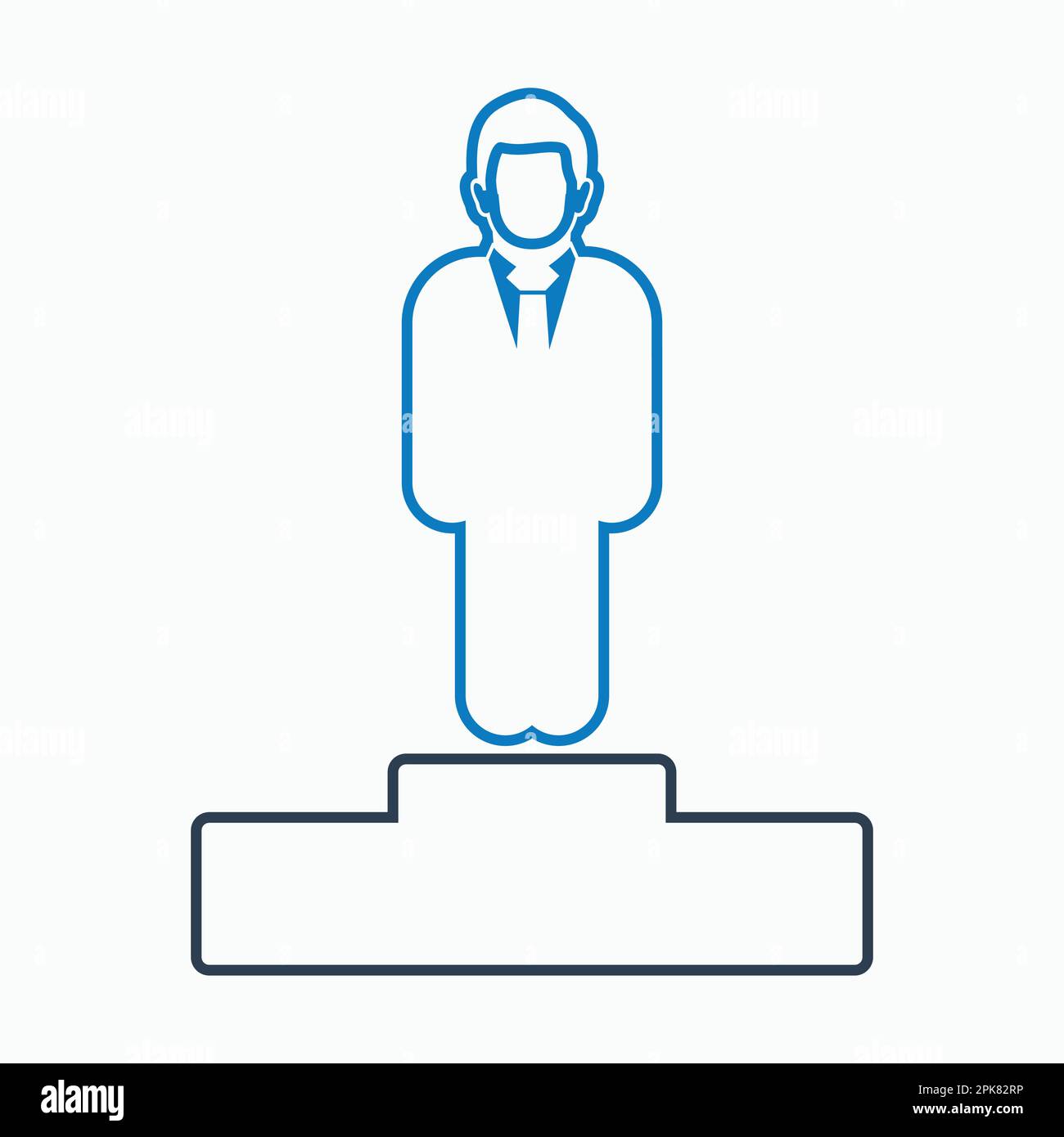 Business success icon. Line style vector EPS. Stock Vector