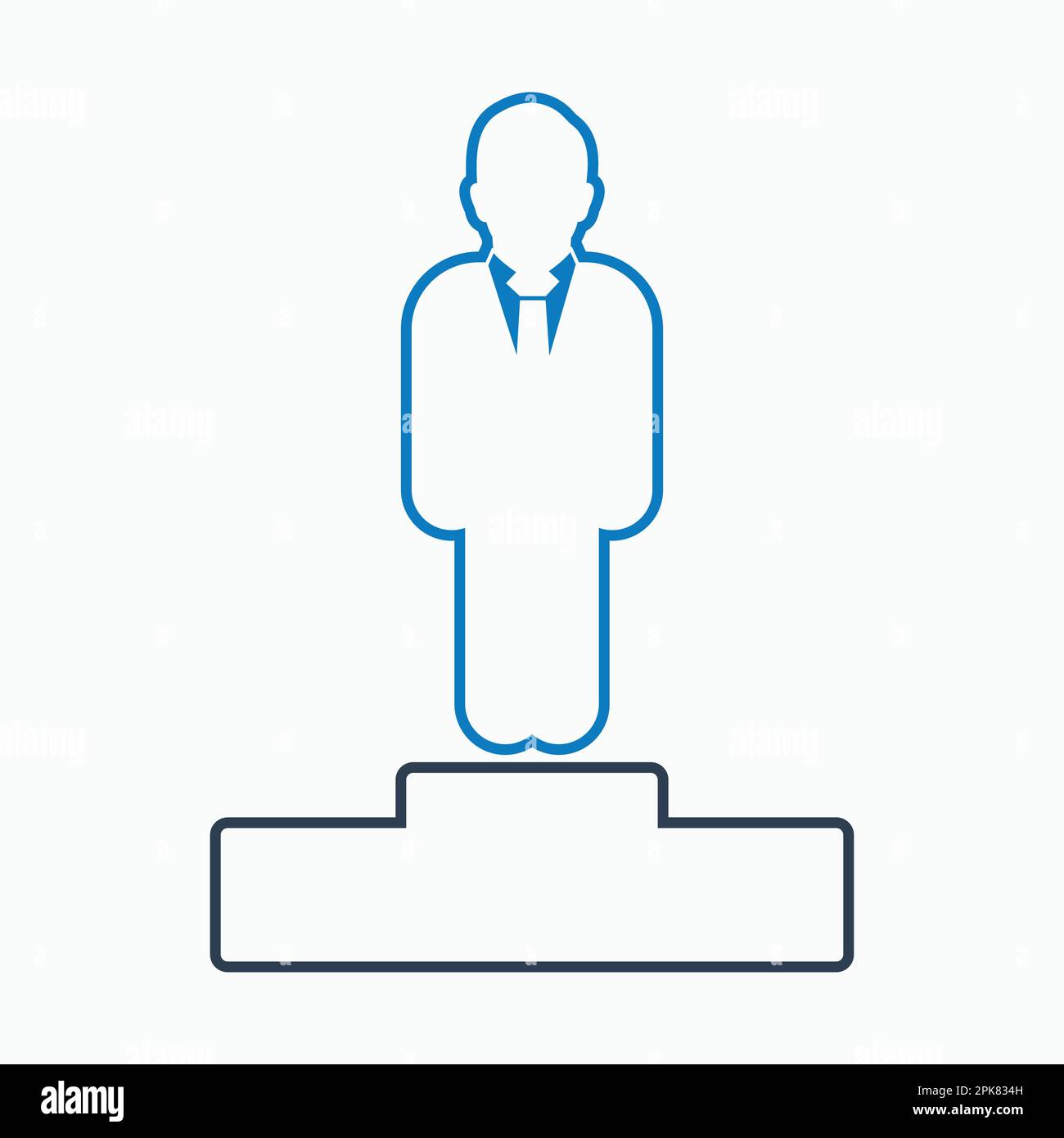 Business success icon. Line style vector EPS. Stock Vector