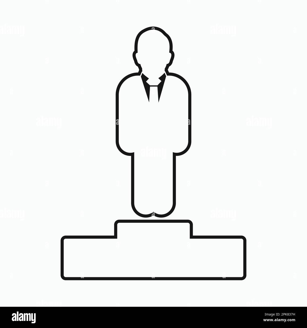 Business success icon. Line style vector EPS Stock Vector Image & Art ...