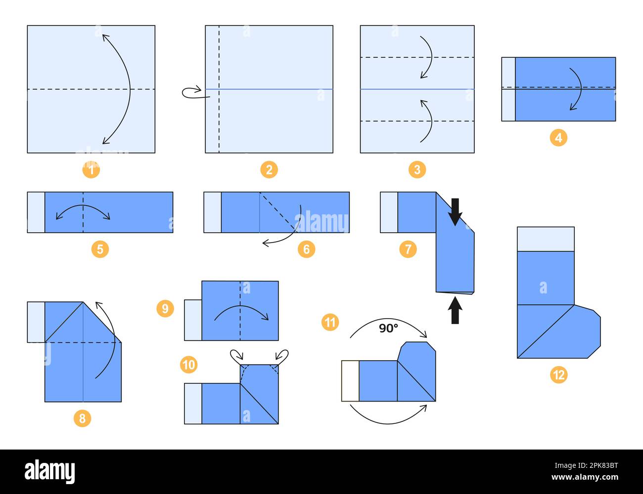 Origami Tutorial For Kids Origami Cute Boot Stock Vector Image Art