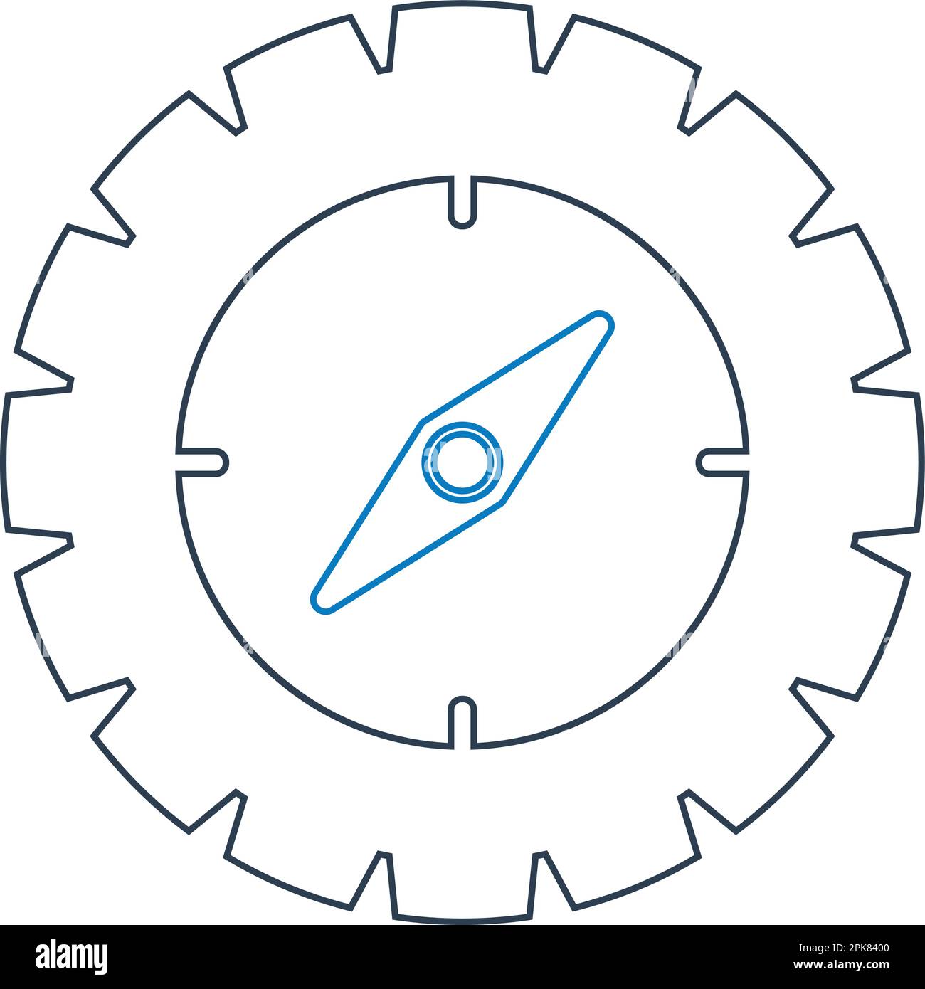 Compass icon. Line style vector EPS. Stock Vector