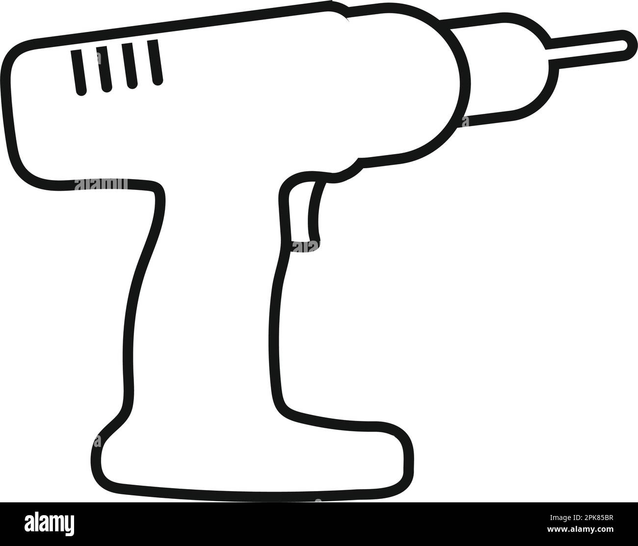 Drill Machine line icon. Editable Vector Symbol Illustration Stock