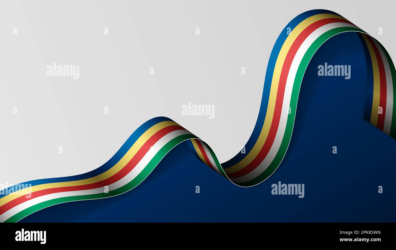 Seychelles ribbon flag background. Element of impact for the use you ...