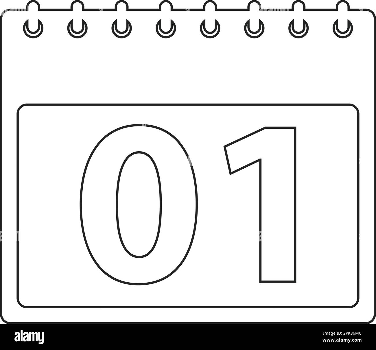 Calendar line Icon. Vector EPS Stock Vector Image & Art - Alamy