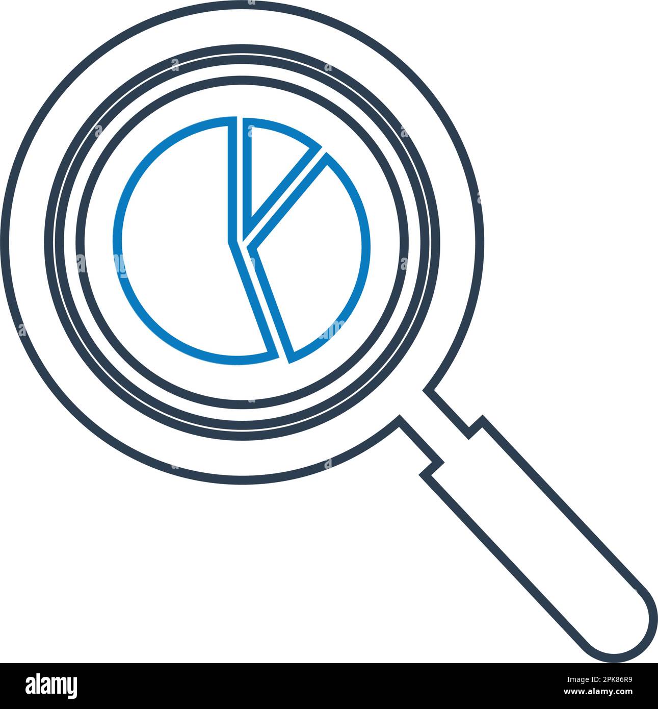 Business data analysis line icon. Editable vector EPS. Stock Vector