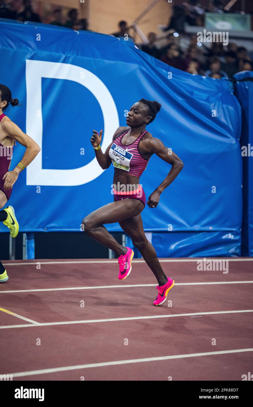 Noélie Yarigo participating in the 2023 World Indoor Tour Stock Photo