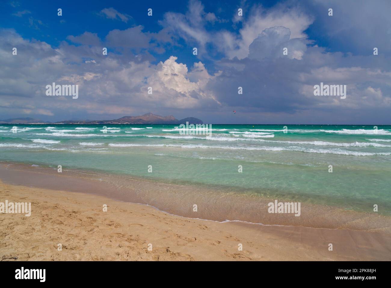 Mediterranean sea in Can Picafort, Mallorca, Balearic Islands, Spain Stock Photo