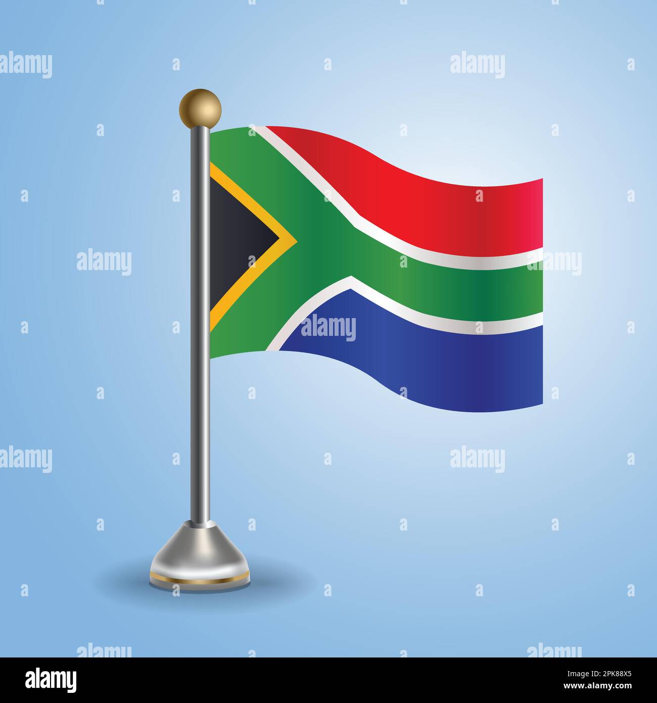 State table flag of South Africa. National symbol, vector illustration