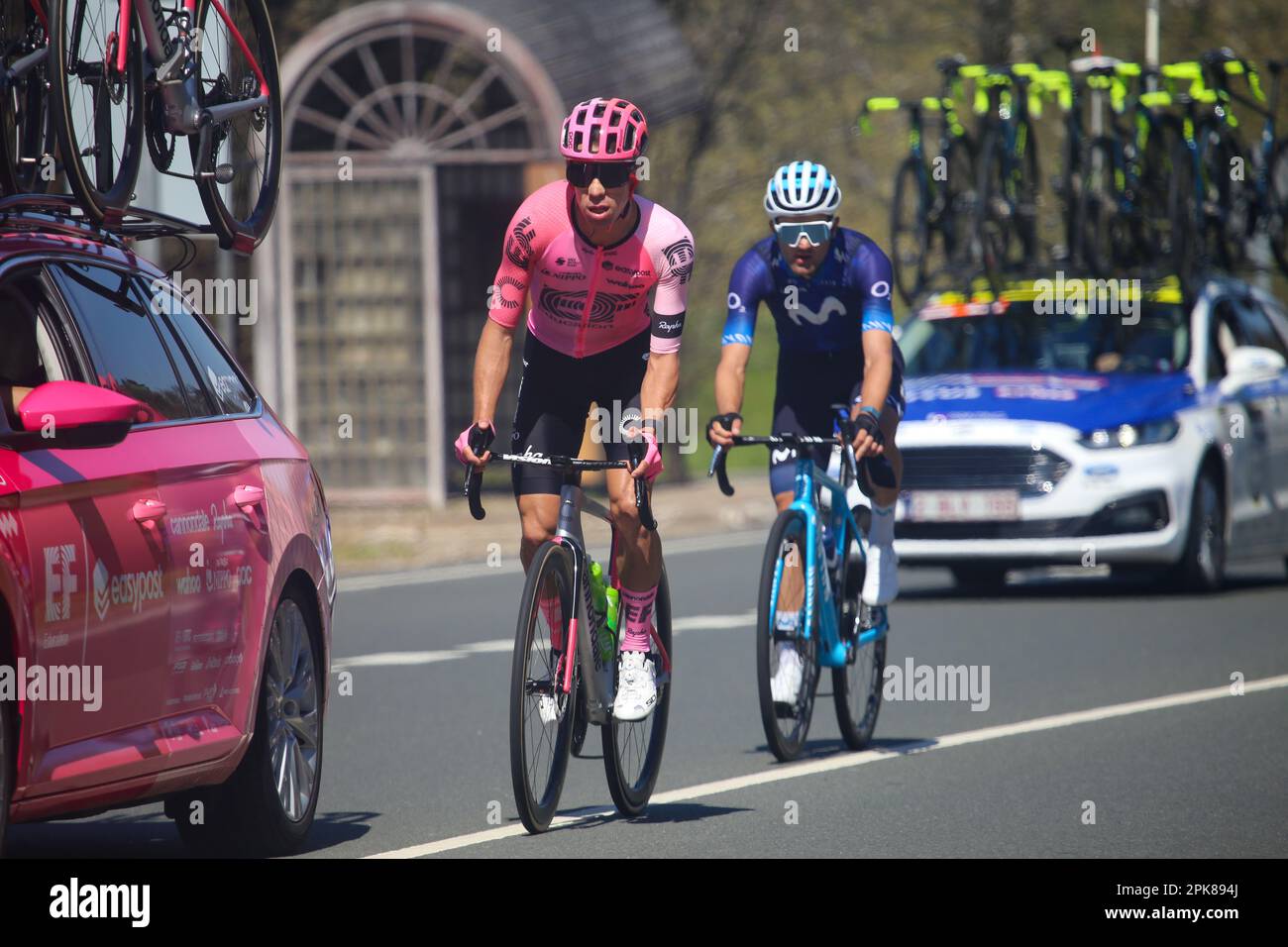 Amasa-Villabona, Euskadi, Spain. 5th Apr, 2023. Iraeta, Spain, 05th April, 2023: The EF Education - EasyPost rider, Rigoberto Uran during the 3rd Stage of the Itzulia Basque Country 2023 between Errenteria and Amasa-Villabona, on April 05, 2023, in Iraeta, Spain. (Credit Image: © Alberto Brevers/Pacific Press via ZUMA Press Wire) EDITORIAL USAGE ONLY! Not for Commercial USAGE! Stock Photo