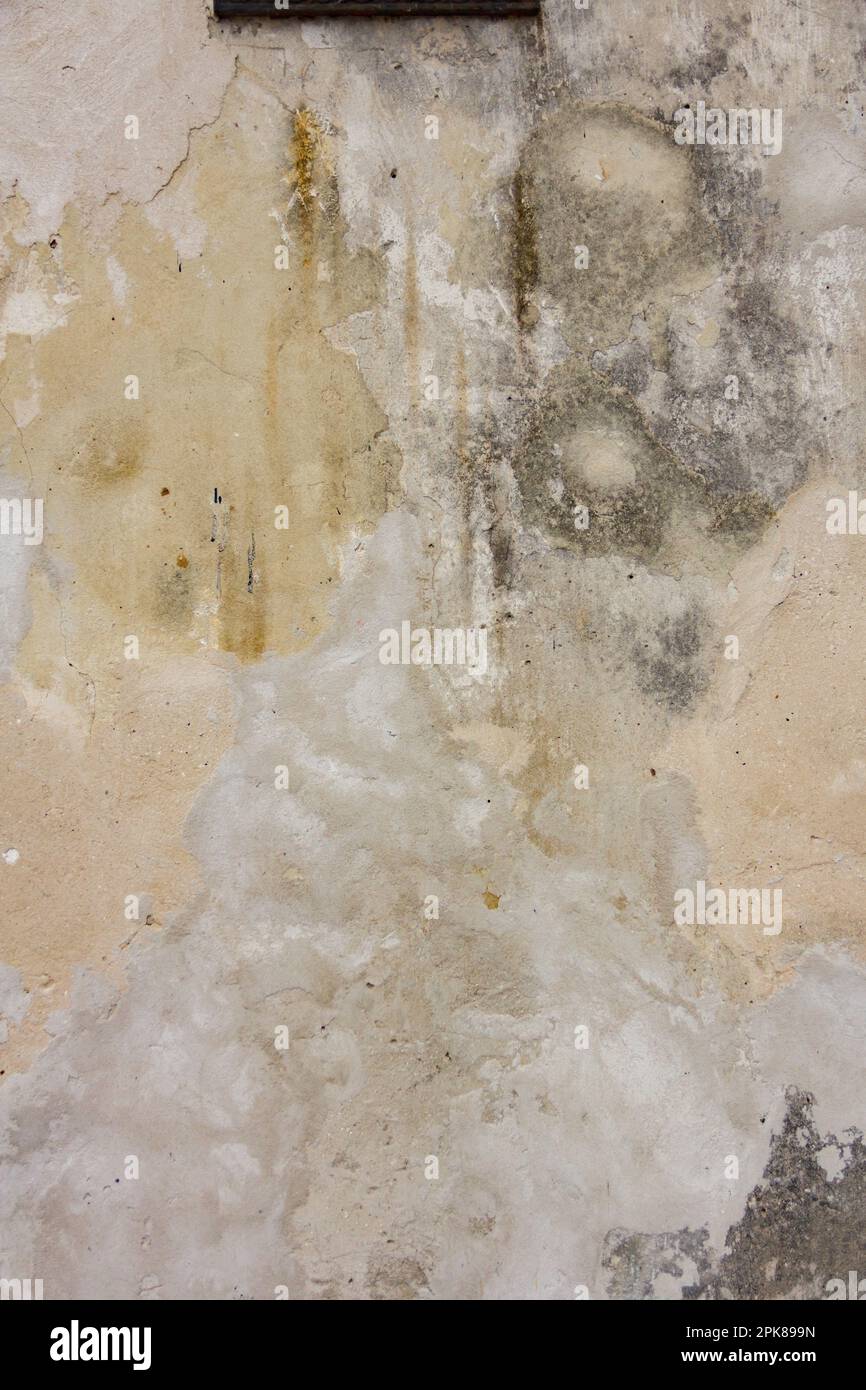 Texture of old beige plaster for web design Stock Photo