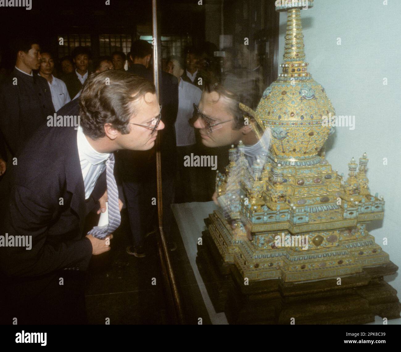Swedish King CARL XVI GUSTAF during state visit to China and museum ocf ancient art Stock Photo