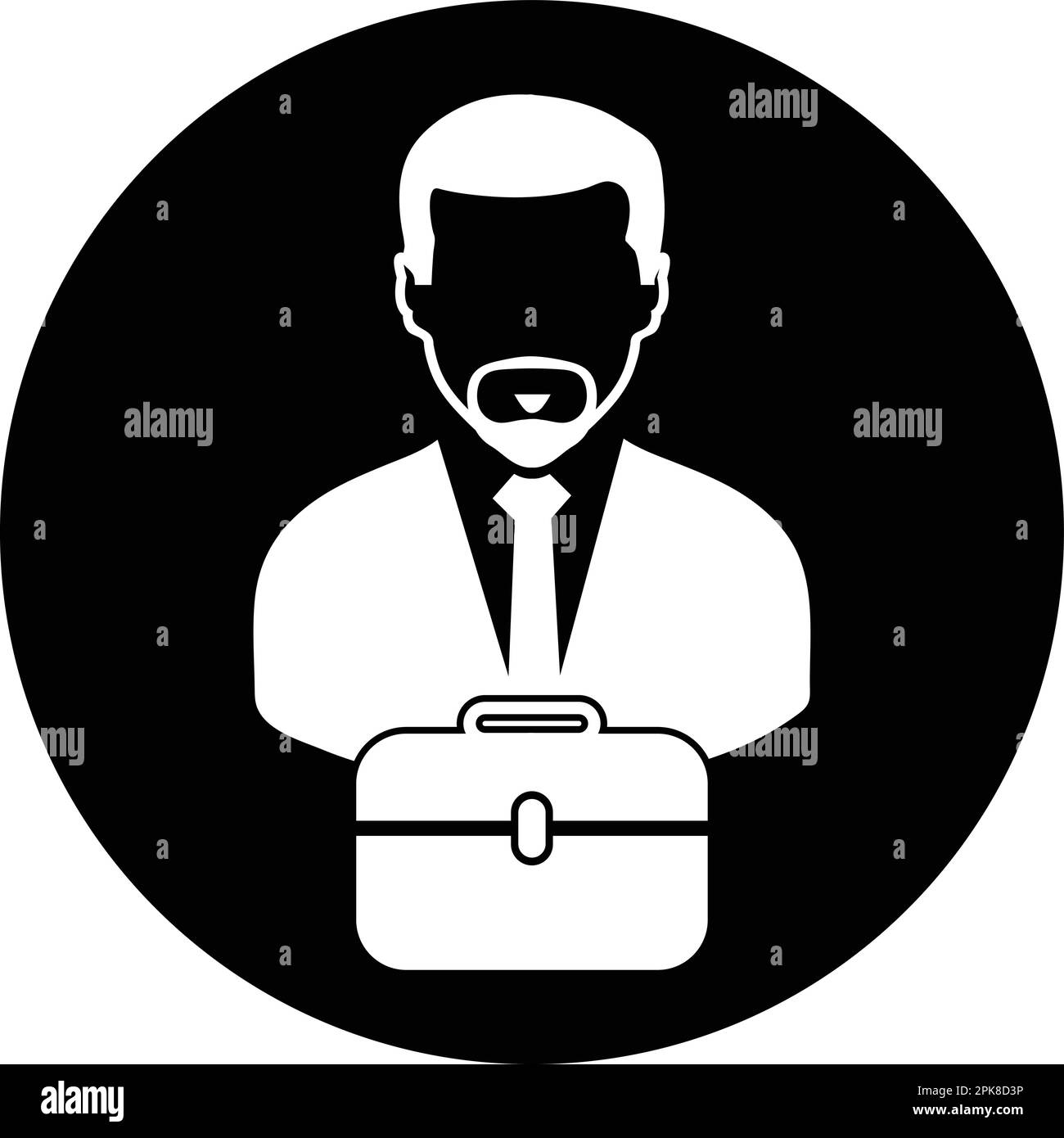 Silhouette man briefcase Stock Vector Images - Alamy