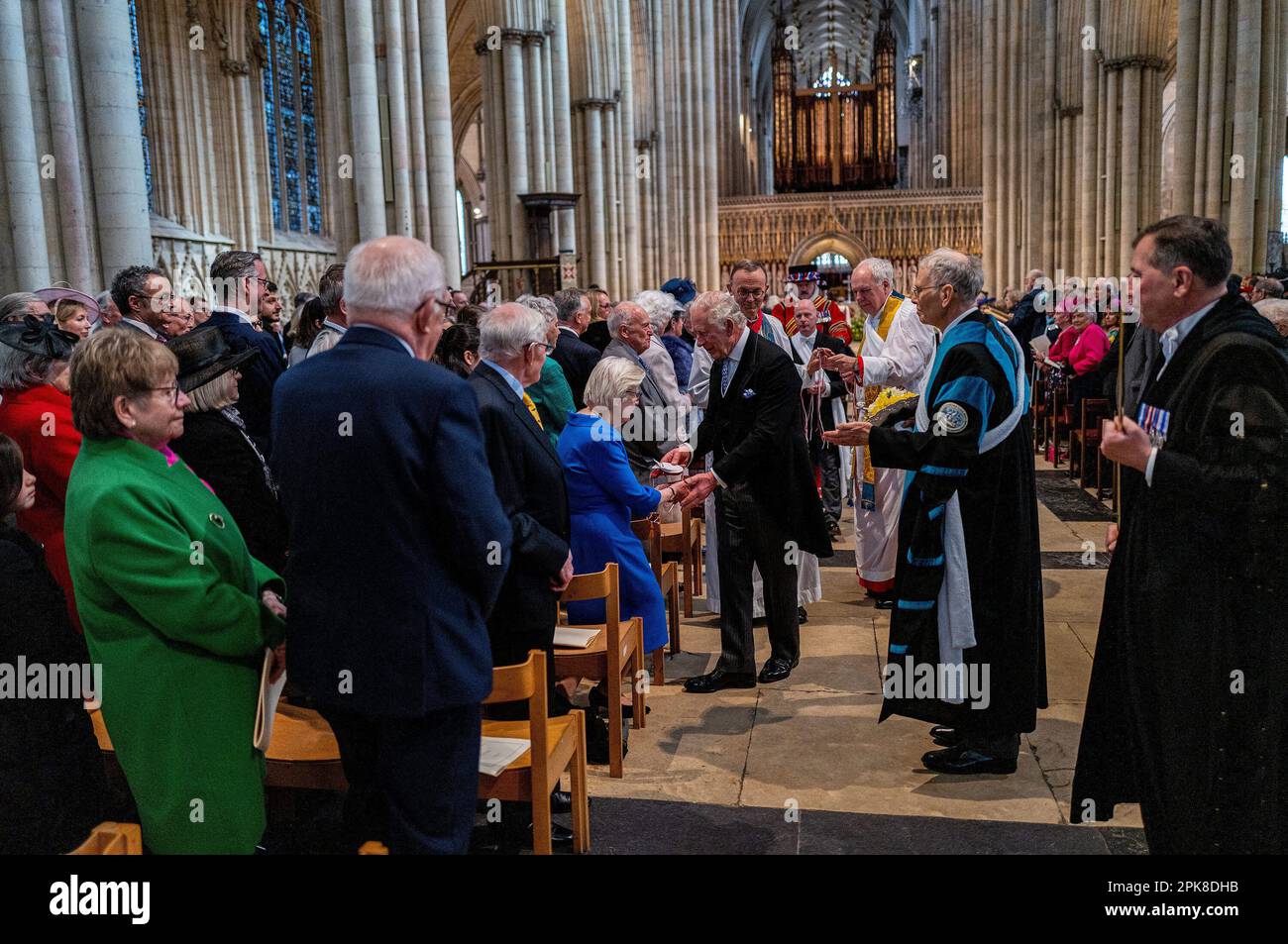 King Charles III distributes the Maundy Money during the Royal Maundy