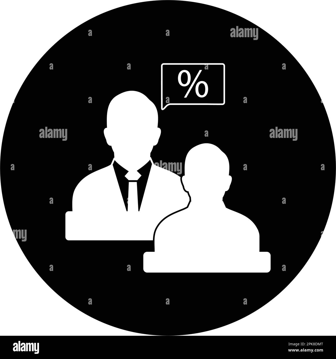 Tax Adviser Icon. Rounded Button Style vector EPS. Stock Vector