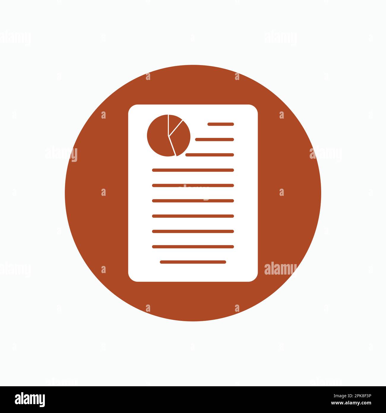 Business or Financial report Icon. Colorful Button style vector EPS. Stock Vector