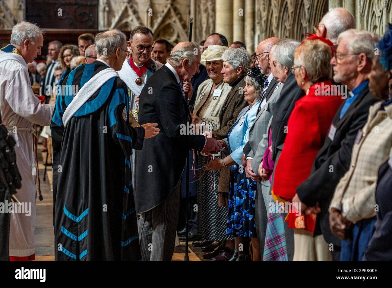Thursday Money King Charles III distributes the Maundy Money during the Royal Maundy ...