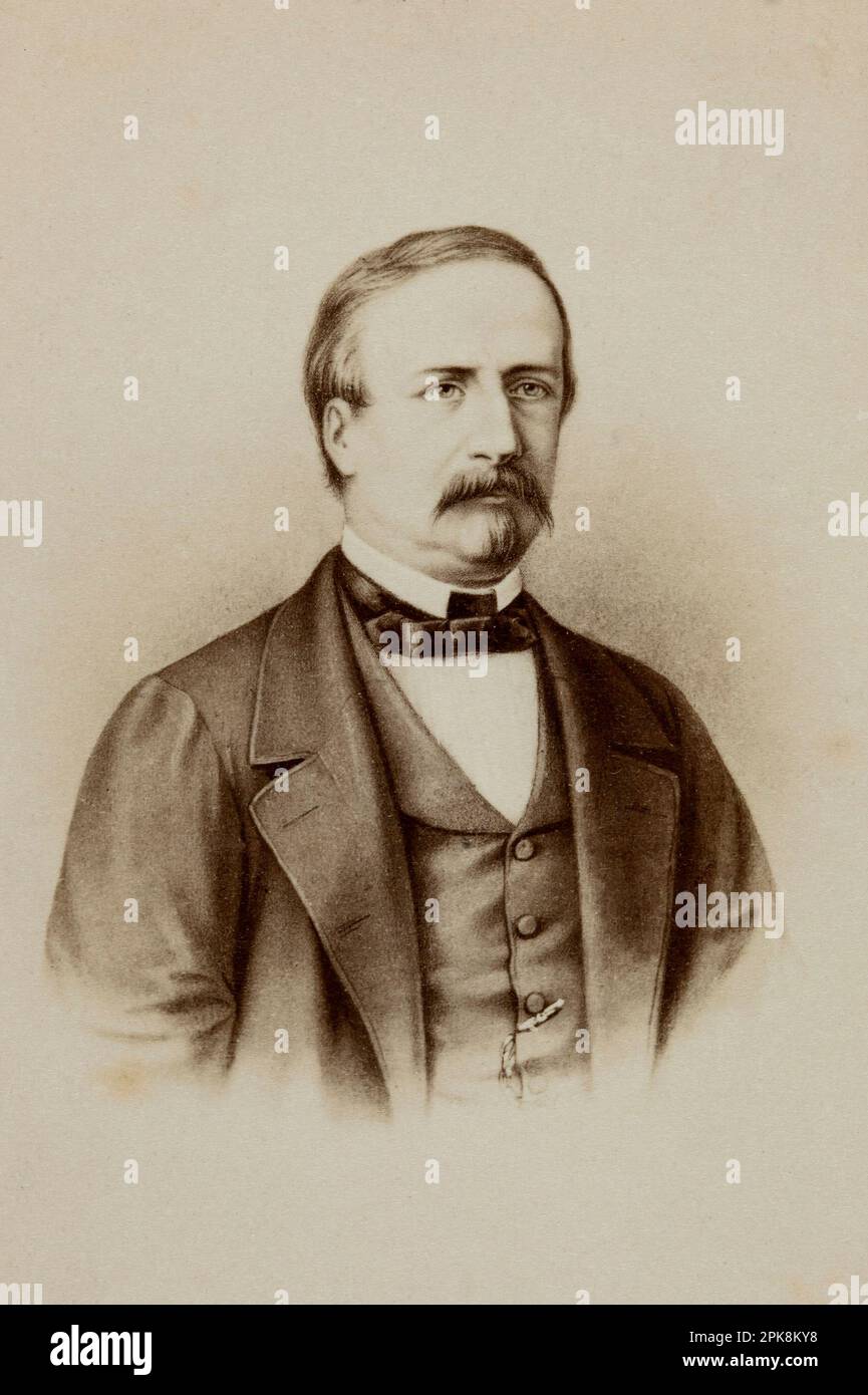 Portrait of Henri Eugène d'Orléans, Duke of Aumale (1822-1897) (General Governor of Algeria, Deputy) circa 1880 Stock Photo