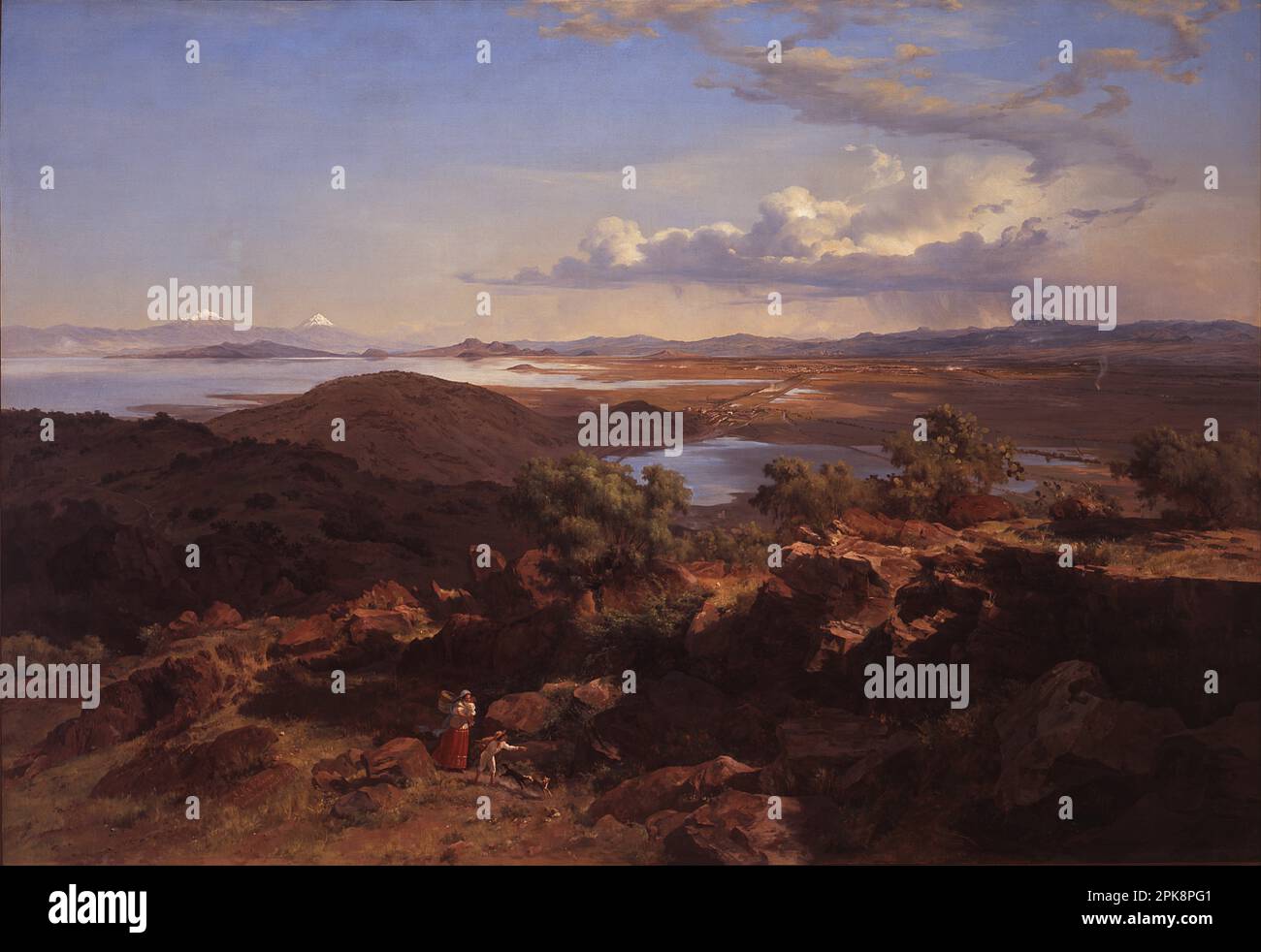 The Valley of Mexico from the Santa Isabel Mountain Range 1875 by Jose Maria Velasco Stock Photo