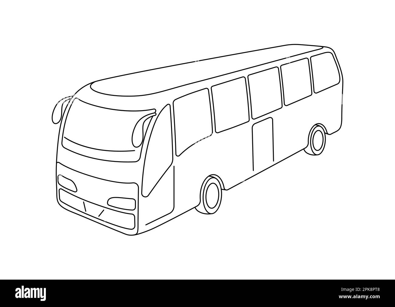 Illustration of bus. Icon of transportation. Business or industrial image. Stock Vector