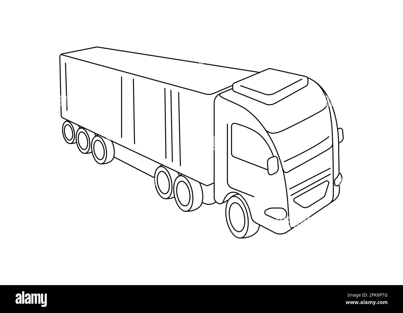 Illustration of truck. Icon of transportation. Business or industrial image. Stock Vector