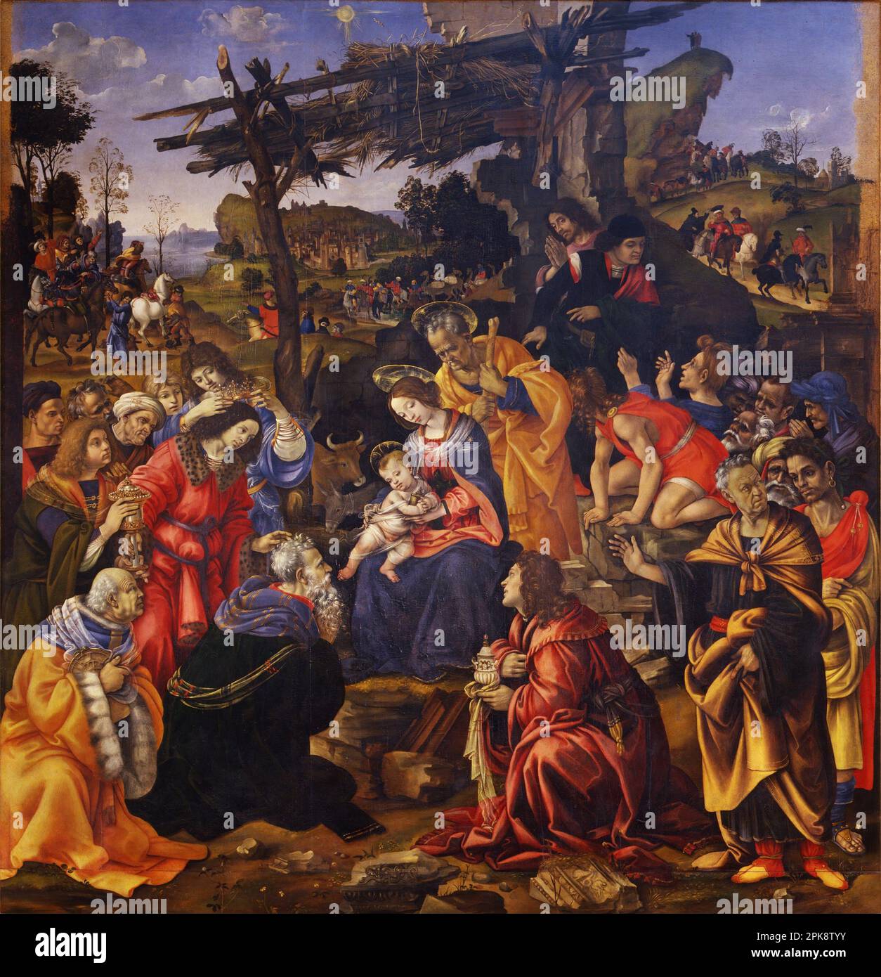 Adoration of the Magi 1496 by Filippino Lippi Stock Photo - Alamy