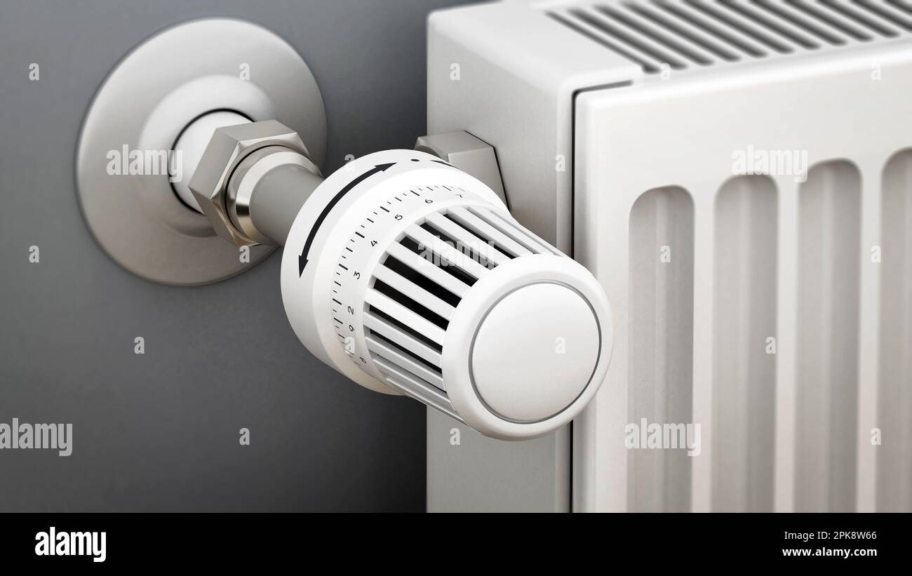 Radiator heat adjustment knob. 3D illustration Stock Photo Alamy