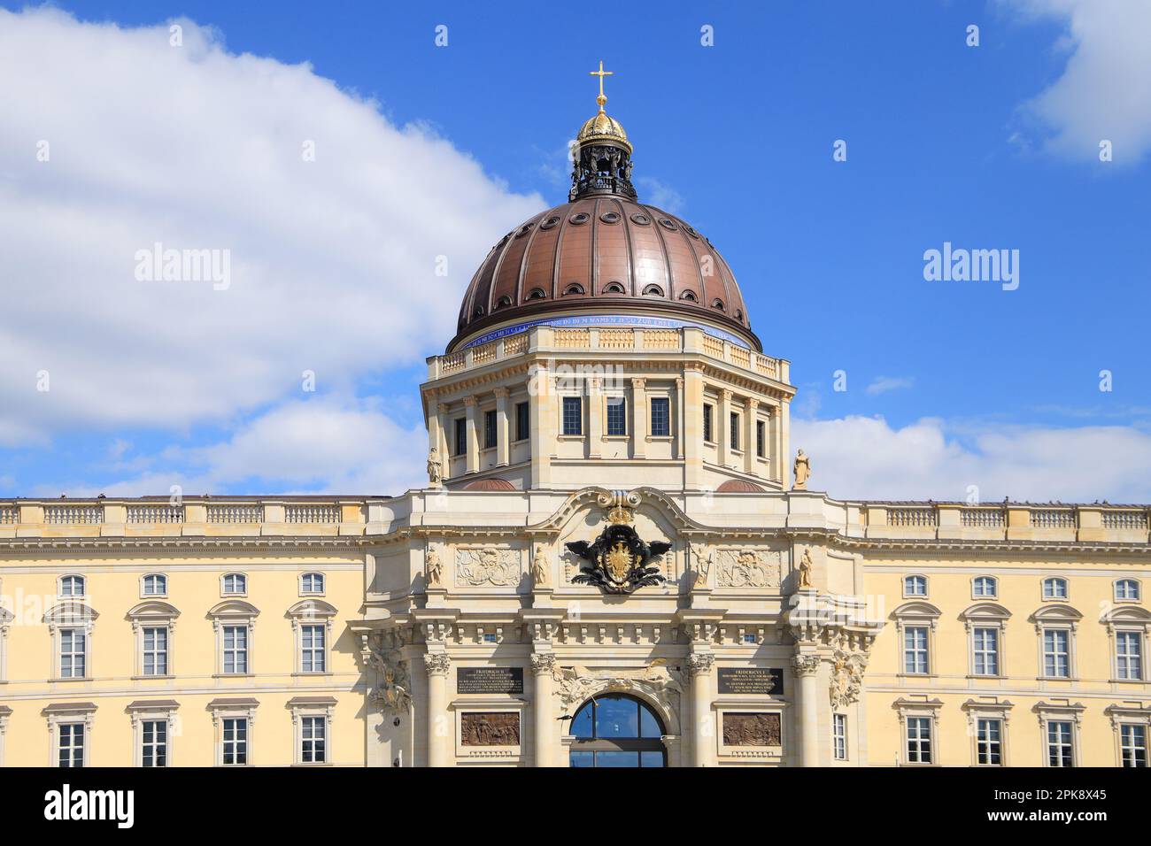 The Berlin castle with the new "Large Coat of Arms Cartouche" in Berlin