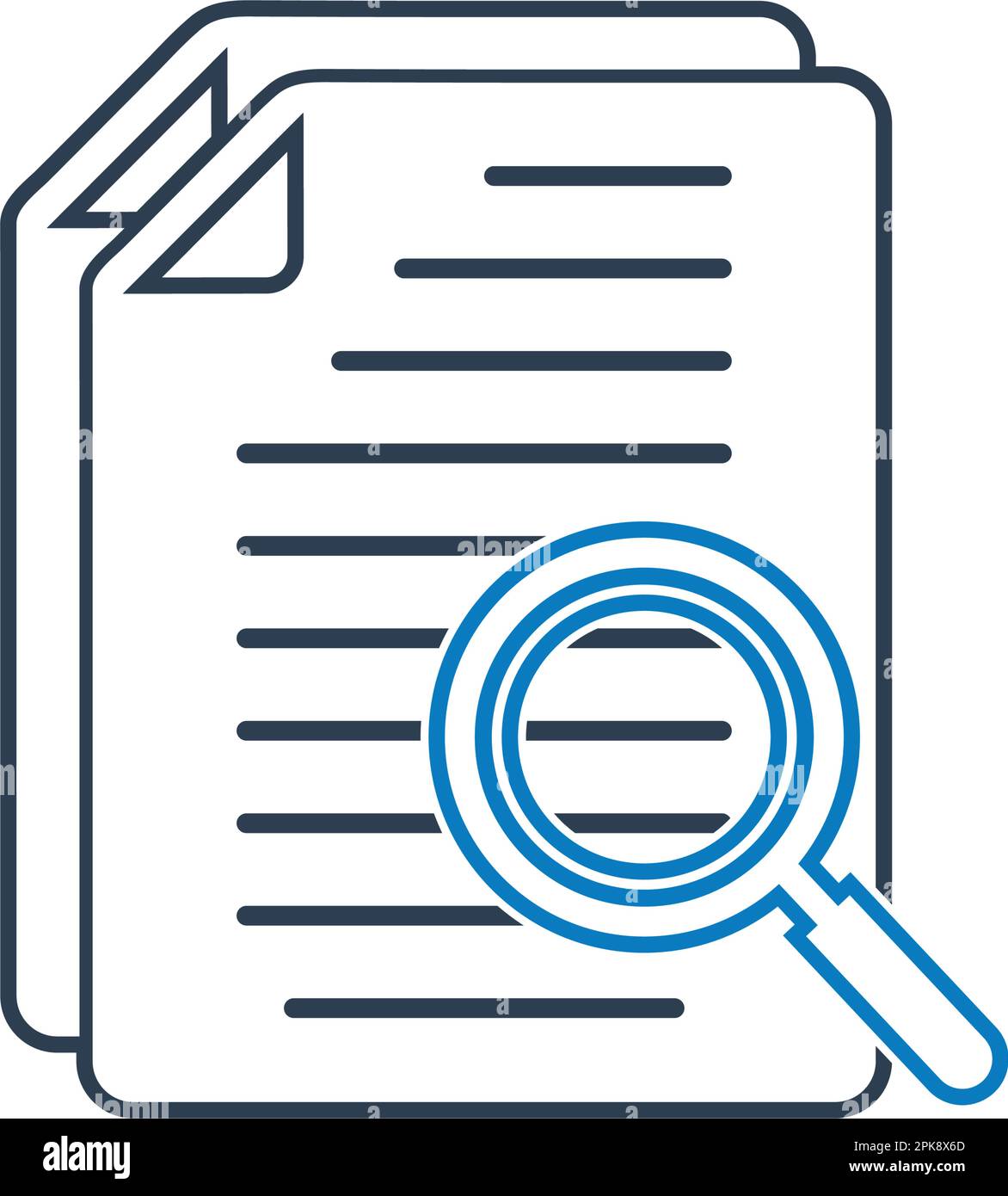 Search Document line icon. Flat style vector EPS. Stock Vector