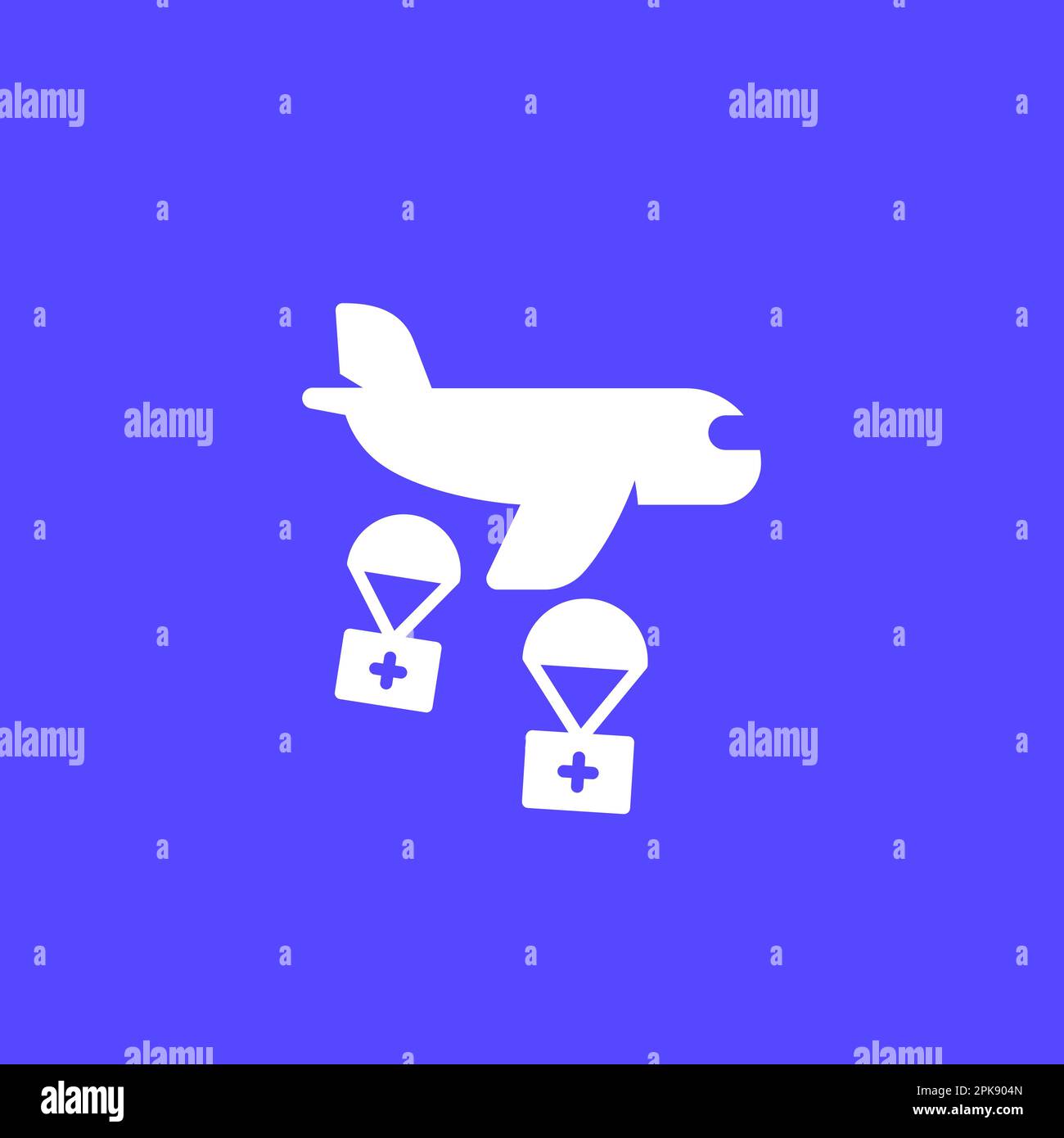 humanitarian aid icon with an airplane Stock Vector Image & Art - Alamy