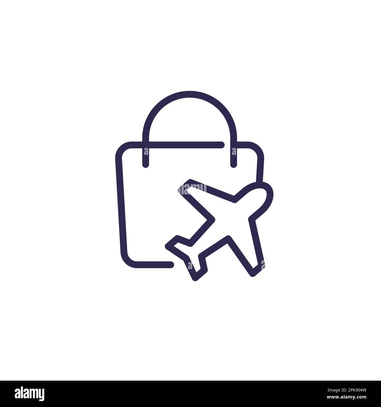 Duty free bag line icon on white Stock Vector Image & Art - Alamy
