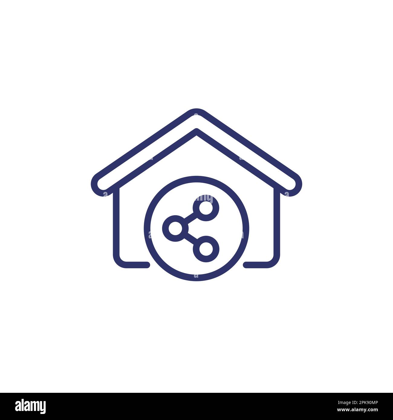 House share line icon on white, vector Stock Vector Image & Art Alamy