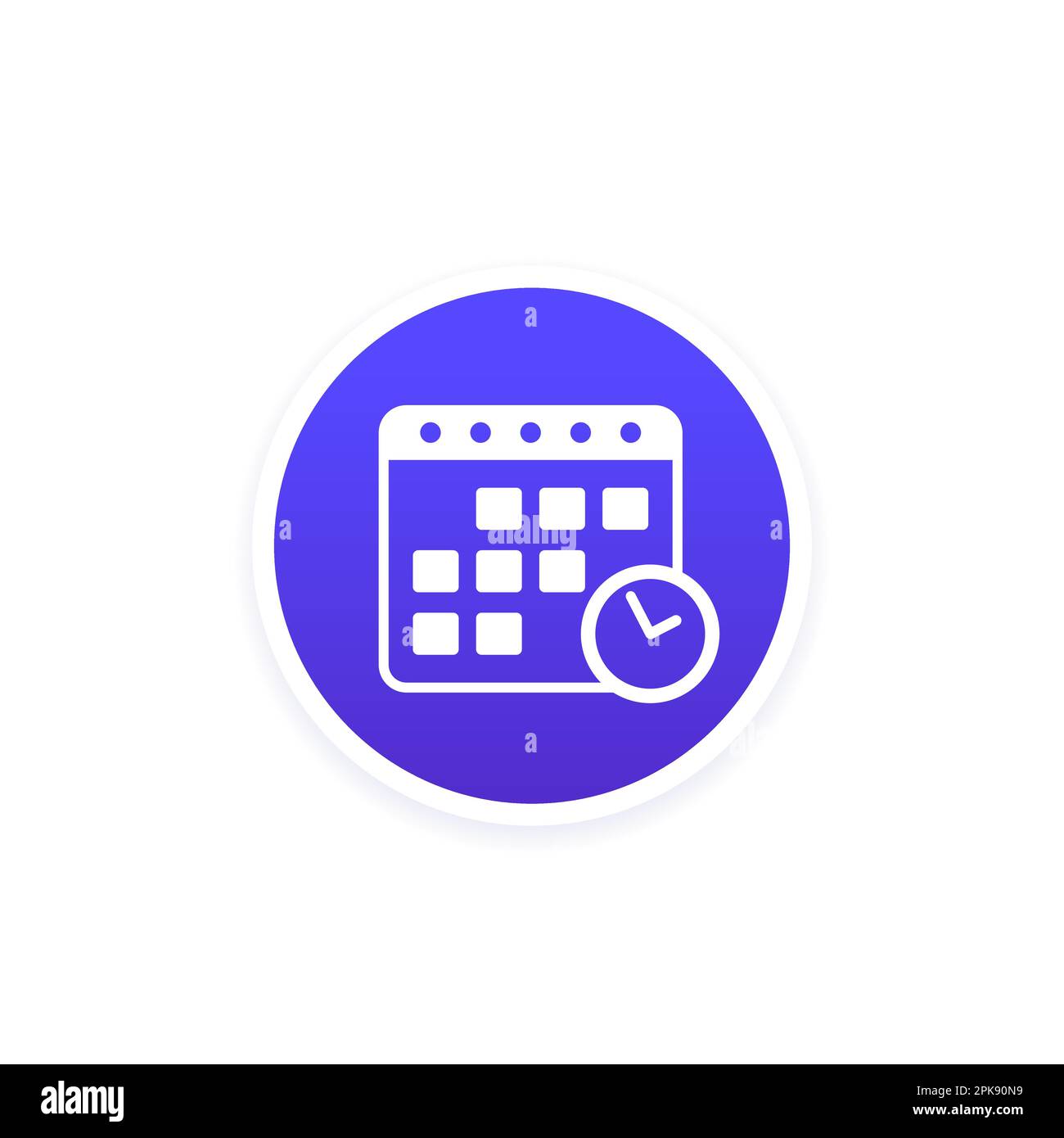 schedule icon with a calendar, vector design Stock Vector Image & Art ...