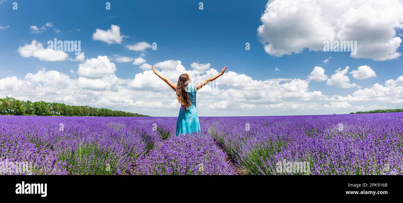 Woman alone in the field hi-res stock photography and images - Alamy