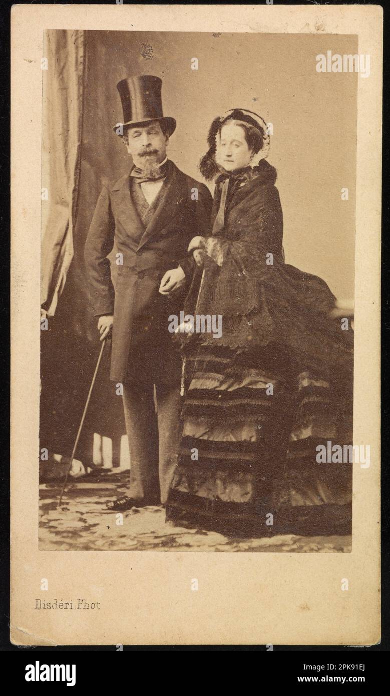 Neurdein, Napoleon III, Eugenie, Prince Imperial, CDV photo 6x10, Paris