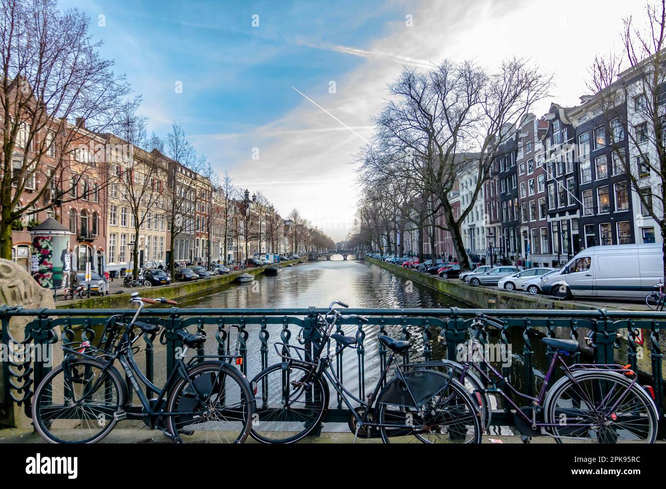 Amsterdam, canals and canals in the capital of the Netherlands Stock