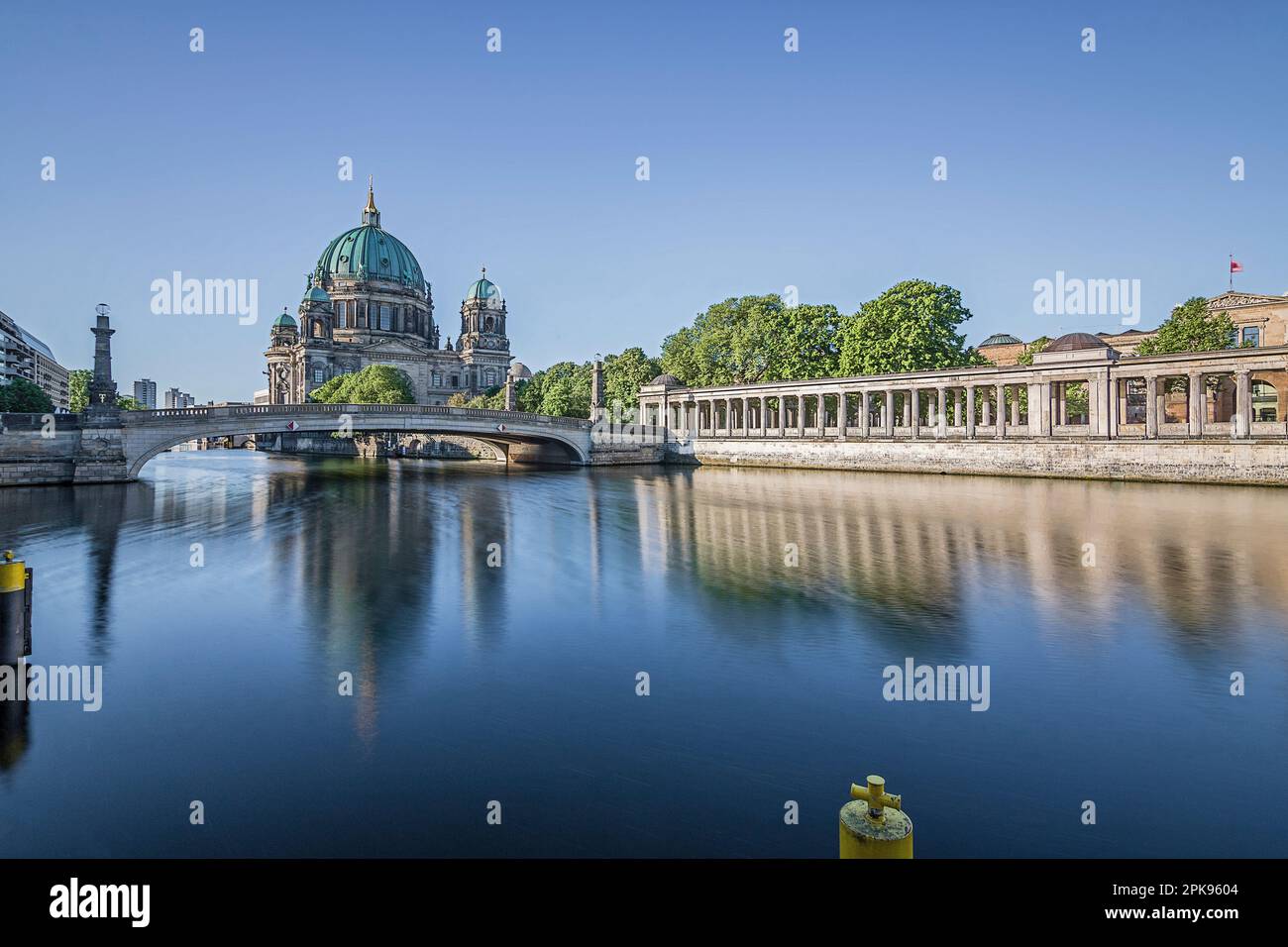 The Berlin Cathedral on the Museum Island in Berlin, Germany, in the morning, deserted Stock Photo