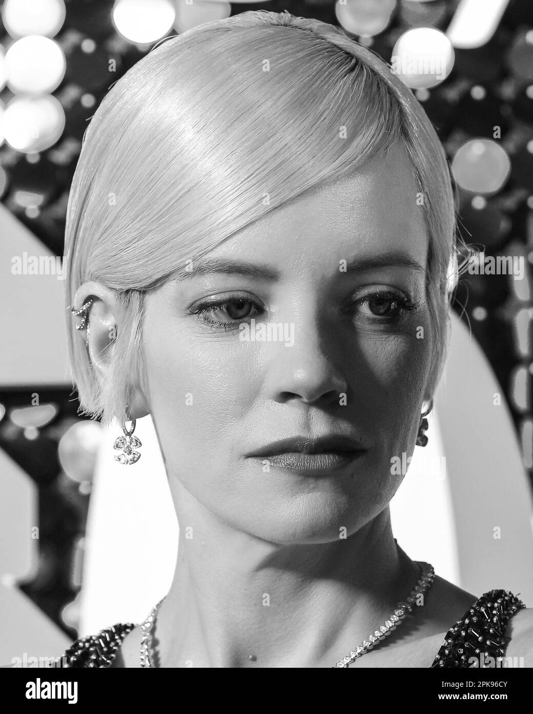 Lily Allen, singer and actress, at the Dreamland premiere, close up