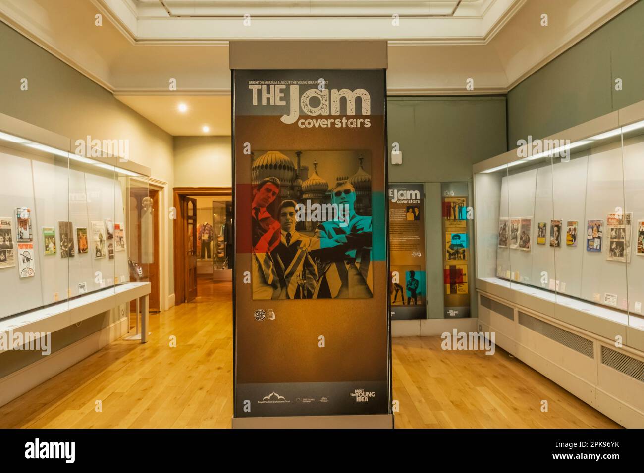 England, East Sussex, Brighton, Brighton Museum, Exhibit of The Jam Pop Group Memorabilia Stock Photo