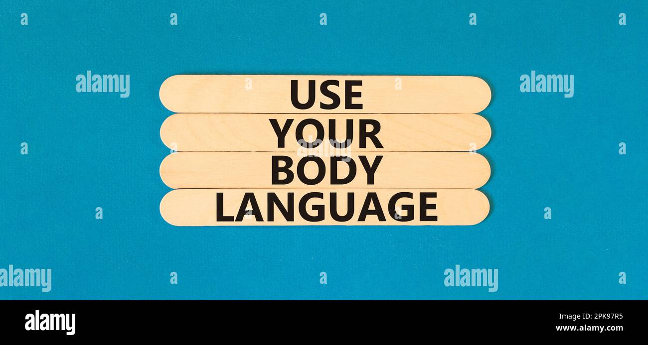 Use your body language symbol. Concept words Use your body language on ...
