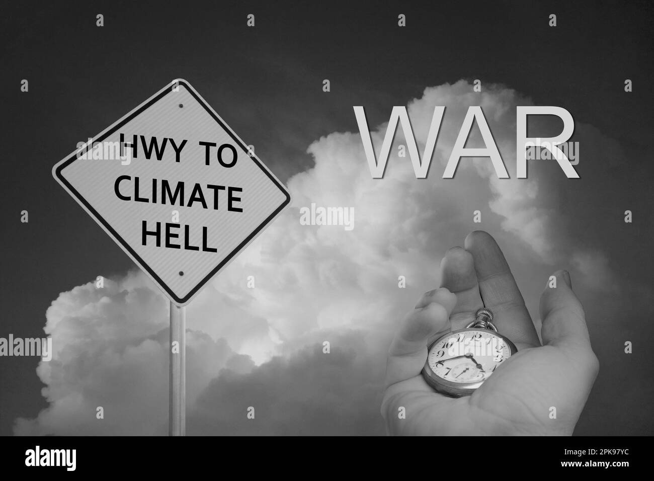 Highway To Climate Hell Stock Photo