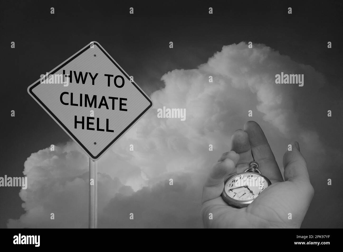 Highway To Climate Hell Stock Photo