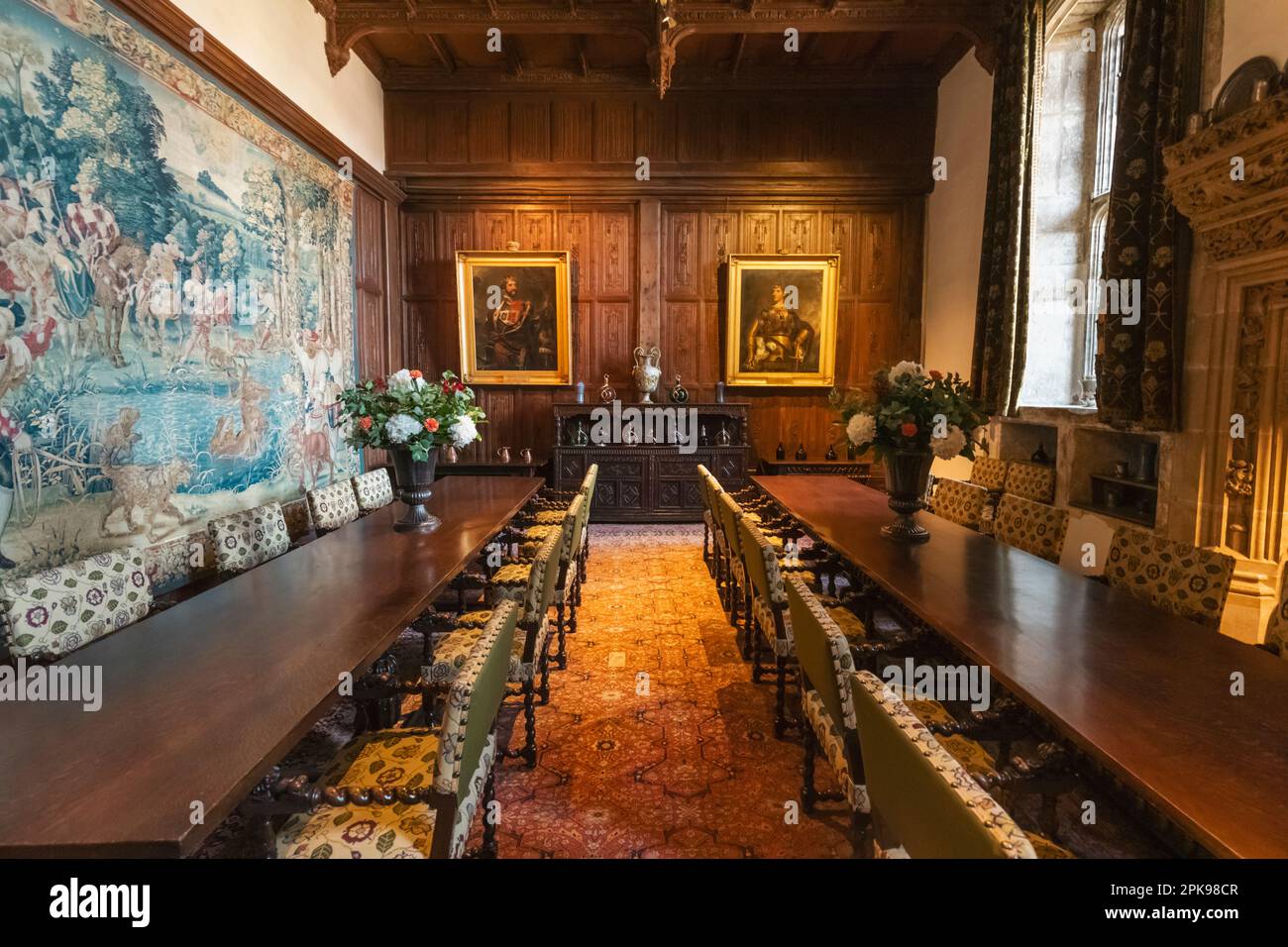 England, Kent, Hever, Hever Castle, The Dining Hall Stock Photo - Alamy