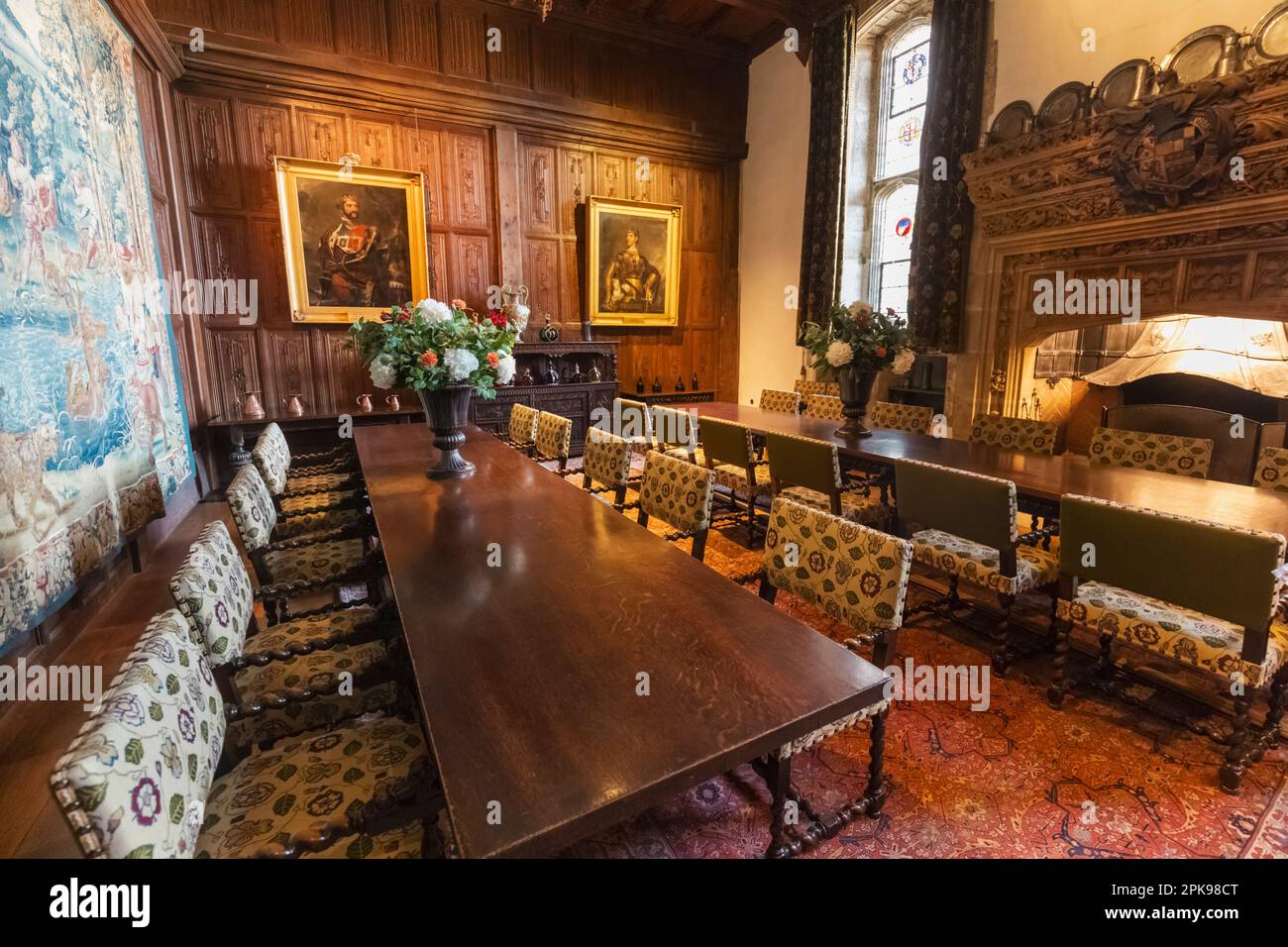 England, Kent, Hever, Hever Castle, The Dining Hall Stock Photo - Alamy