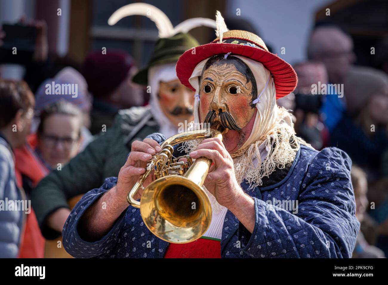 Carnival parade "Maschkera". Mittenwald, Bavaria, Germany Stock Photo