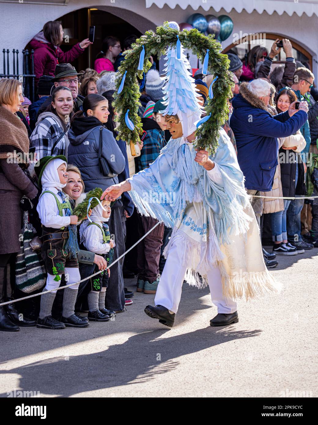 Carnival parade 'Maschkera'. Mittenwald, Bavaria, Germany. Stock Photo