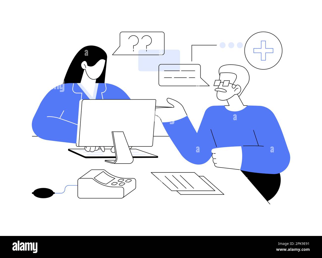 Medical history check abstract concept vector illustration Stock Vector