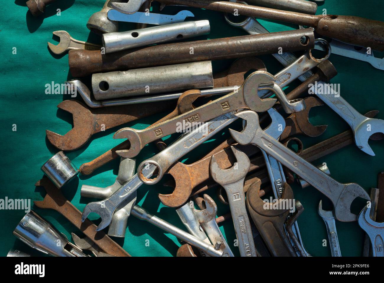Old Tools and the Keys to the Flea Market Stock Photo Alamy